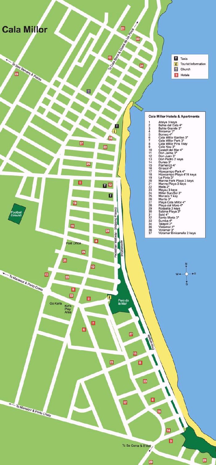Cala Millor street map