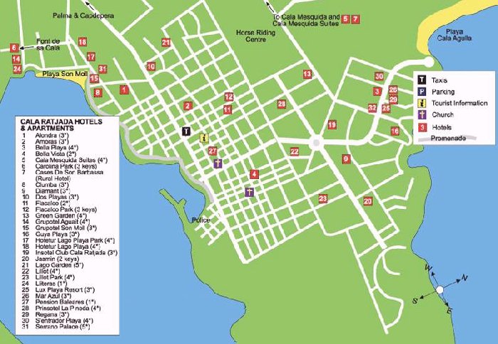 Cala Ratjada street map