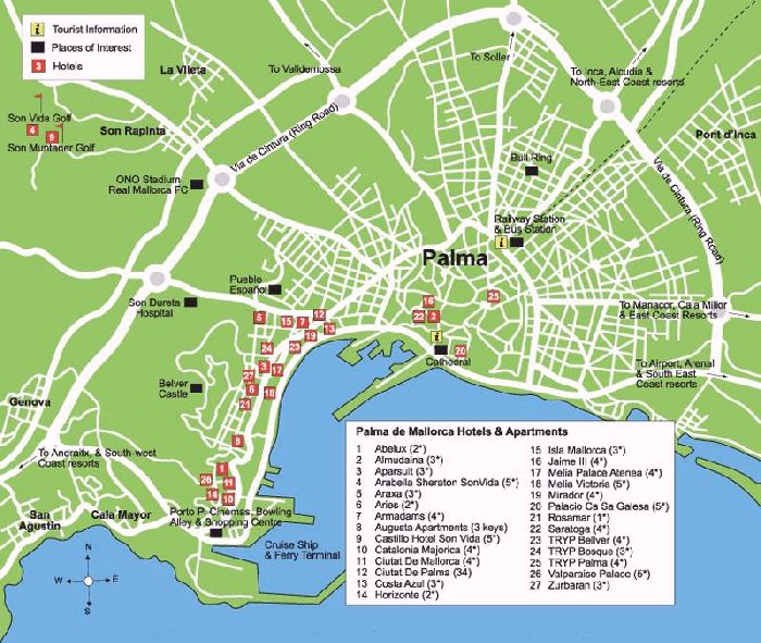 Palma de Mallorca street map