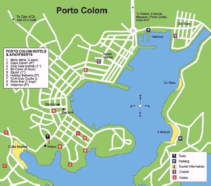 Porto Colom street map