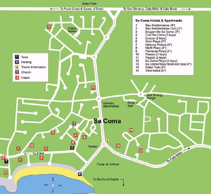 Sa Coma street map