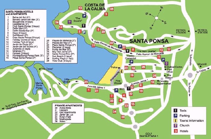 Santa Ponsa street map